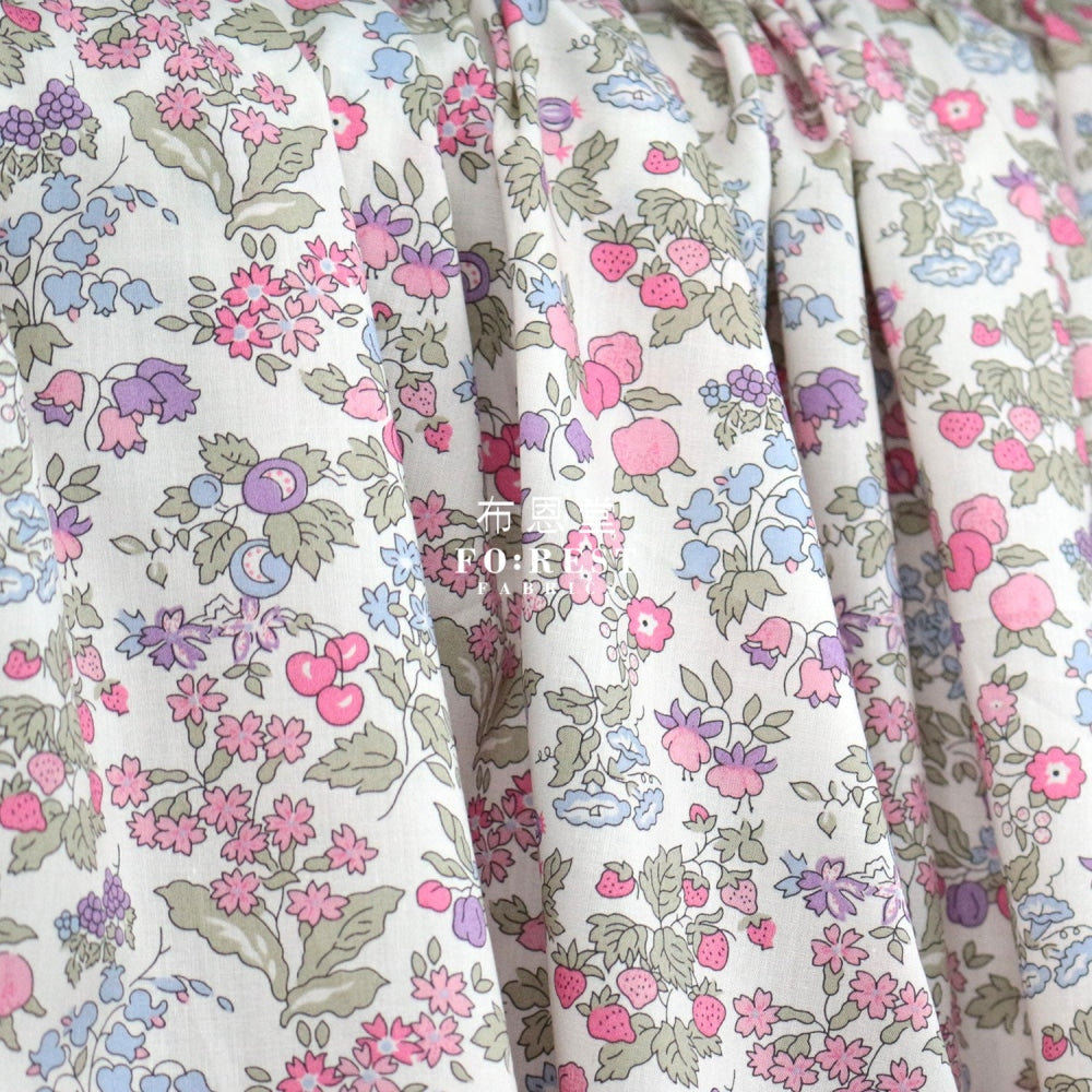 Liberty Of London (Organic Fabric) - Nancy Ann Flowers Organic Cotton Tana Lawn