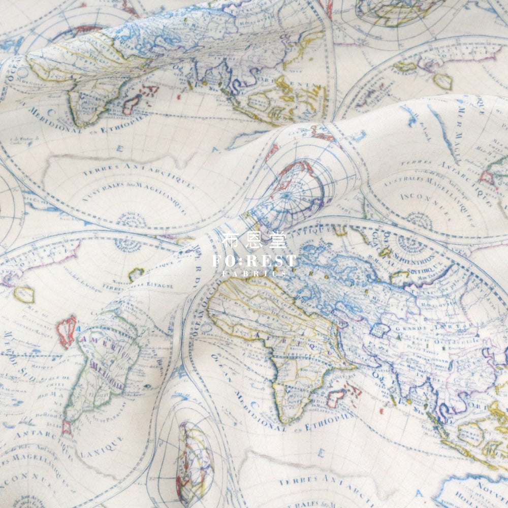 Liberty Of London (Silk Crepe De Chine) - Around The World Fabric Silk Chine