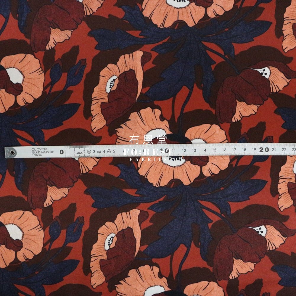 Liberty of London (Silk Satin) - Butterfirld Poppy fabric - FO:REST Fabric 布恩堂Liberty fabrictana lawnjapanese fabricykk zipper