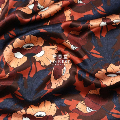Liberty of London (Silk Satin) - Butterfirld Poppy fabric - FO:REST Fabric 布恩堂Liberty fabrictana lawnjapanese fabricykk zipper