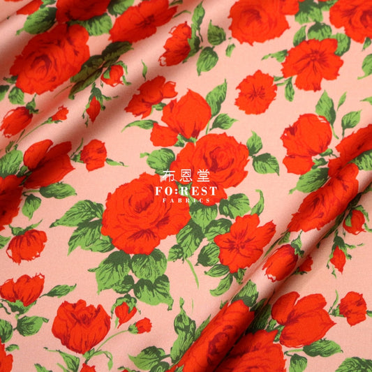 Liberty Of London (Silk Satin) - Carline Rose Fabric Silk Satin
