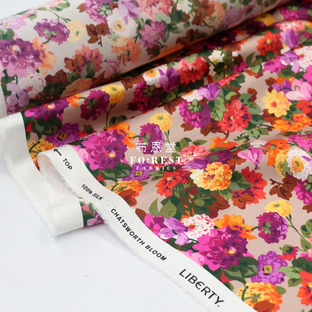 Liberty Of London (Silk Satin) - Chatsworth Bloom Silk Satin