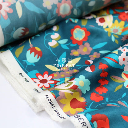 Liberty Of London (Silk Satin) - Floral Ballet Fabric Silk Satin