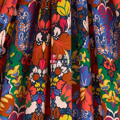 Liberty of London (Silk Satin) - Glastonbury fabric - FO:REST Fabric 布恩堂Liberty fabrictana lawnjapanese fabricykk zipper
