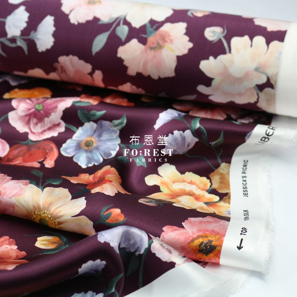 Liberty Of London (Silk Satin) - Jessicas Picnic Fabric Silk Satin