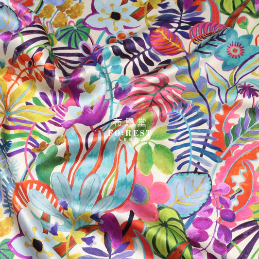 Liberty Of London (Silk Satin) - Jungle Trip Fabric Silk Satin