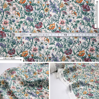 Liberty Of London (Silk Satin) - Rachel Meadow Fabric Silk Satin