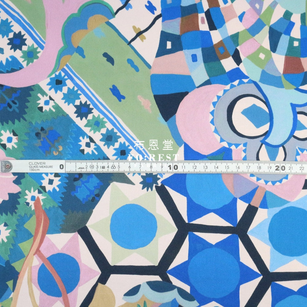 Liberty Of London (Silk Satin) - Studio Bohemia Fabric Blue Silk Satin