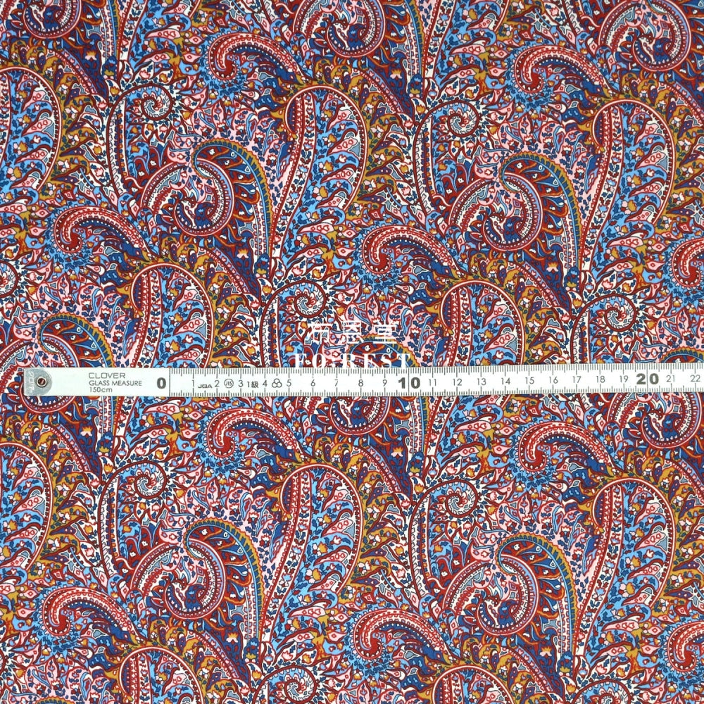 Liberty Of London (Silk Satin) - Tropical Prince Fabric Red Silk Satin