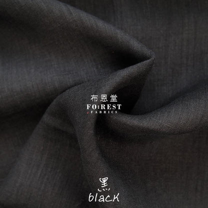 Linen - Solid Fabric Black Cotton Linen