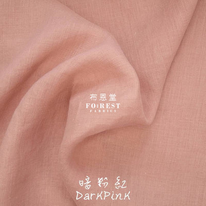 Linen - Solid Fabric Darkpink Cotton Linen