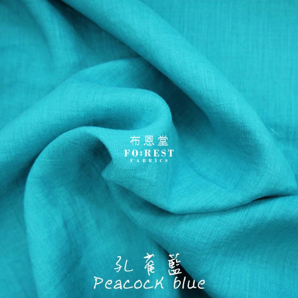 Linen - Solid Fabric Peacock Cotton Linen