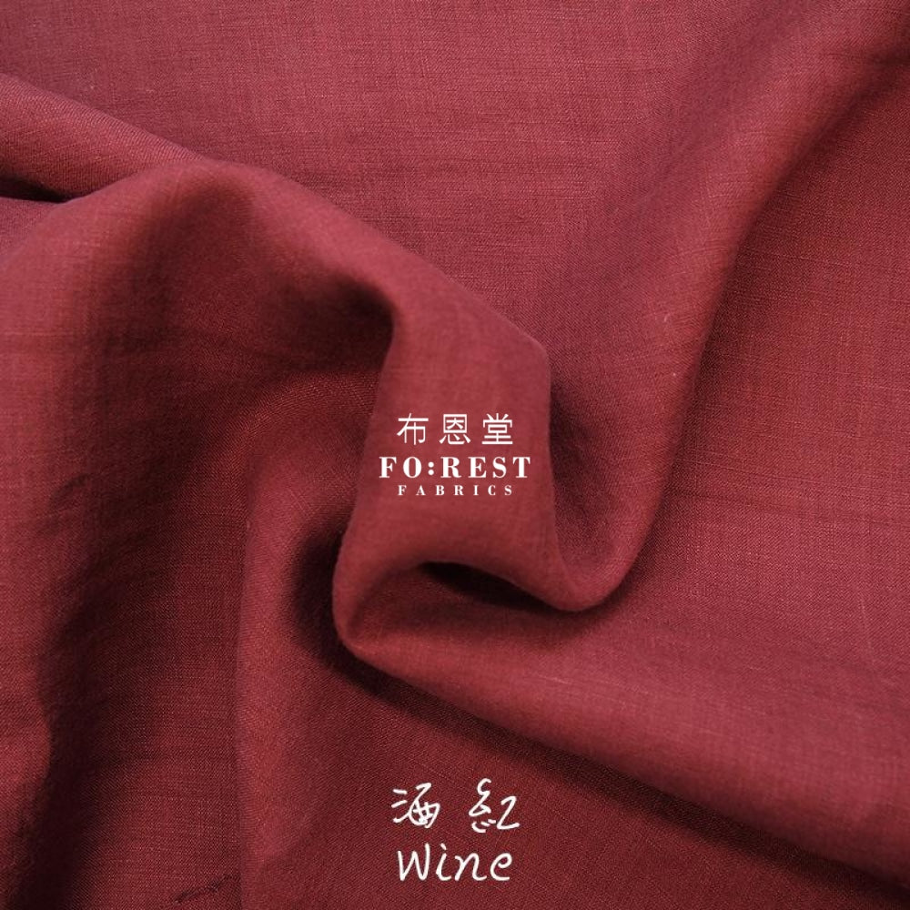 Linen - Solid Fabric Wine Cotton Linen