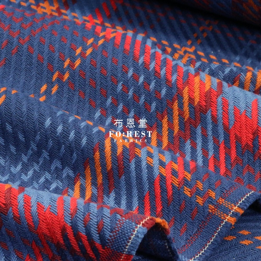 Loomcraft - NAVY fabric - FO:REST Fabric 布恩堂Liberty fabrictana lawnjapanese fabricykk zipper