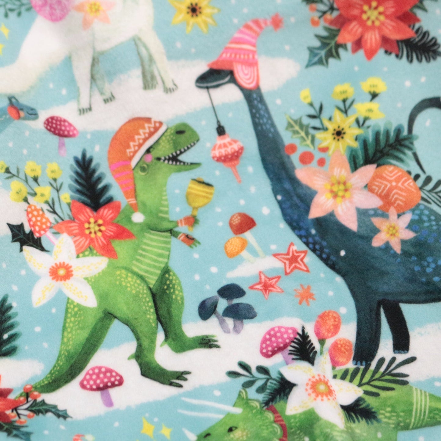 Minky - Dinosaur Rawrings Holidays 短毛绒 - FO:REST Fabric 布恩堂Liberty fabrictana lawnjapanese fabricykk zipper
