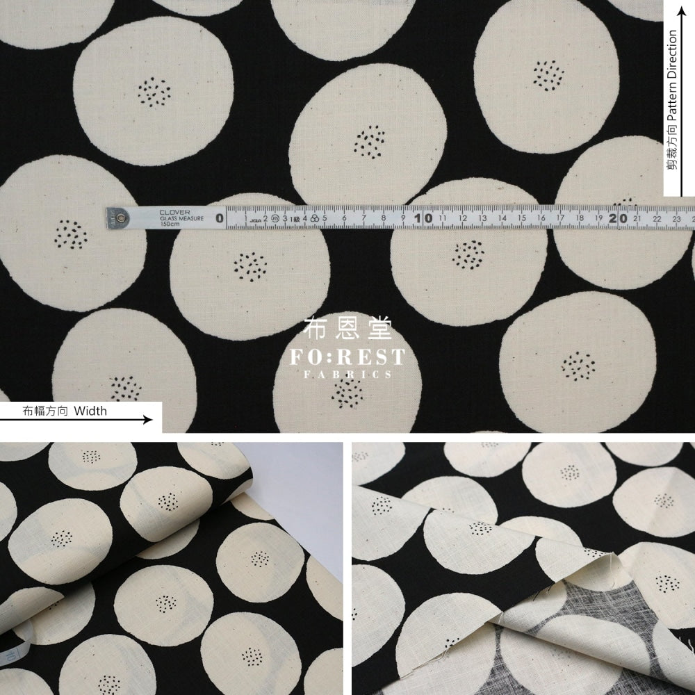 Muddy Works - Canvas Anpan Bread Fabric Black