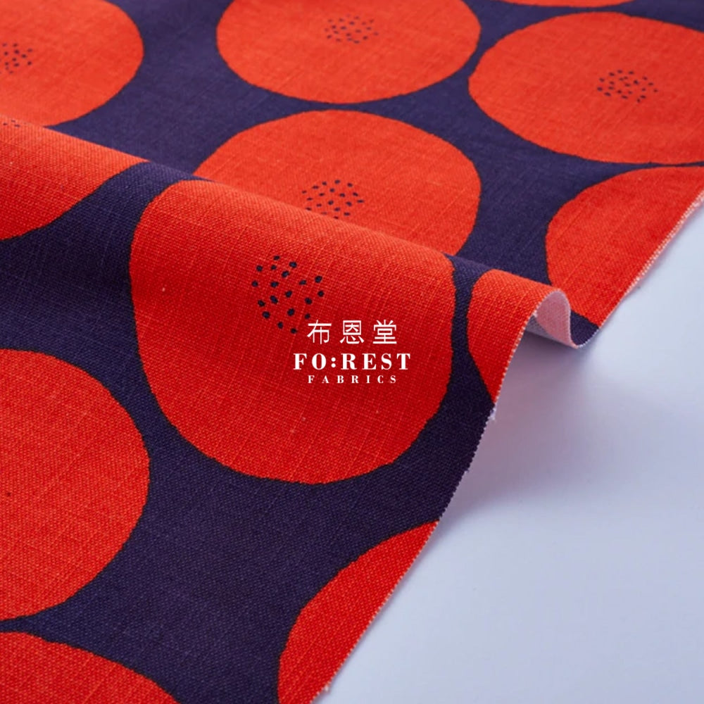 Muddy Works - Canvas Anpan Bread Fabric Darkred