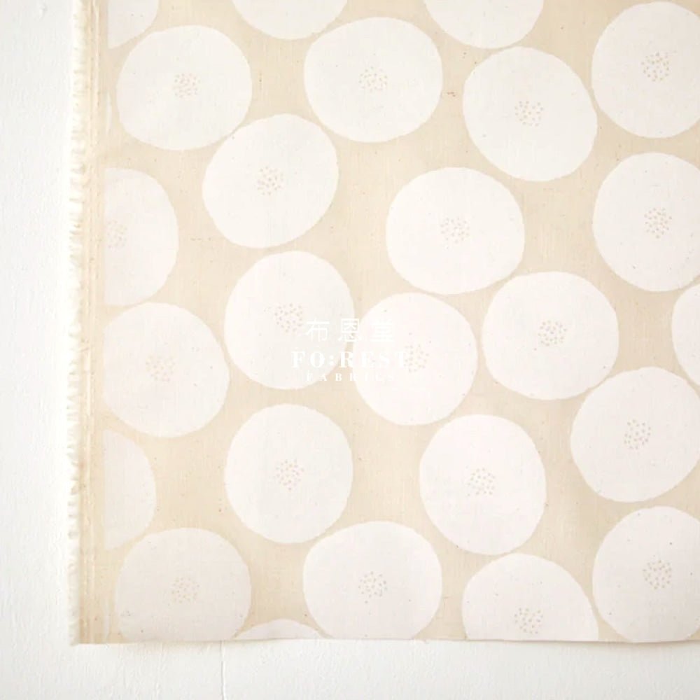 Muddy works - Canvas - Anpan bread fabric Natural - FO:REST Fabric 布恩堂Liberty fabrictana lawnjapanese fabricykk zipper