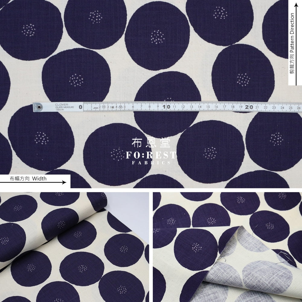 Muddy Works - Canvas Anpan Bread Fabric Navy