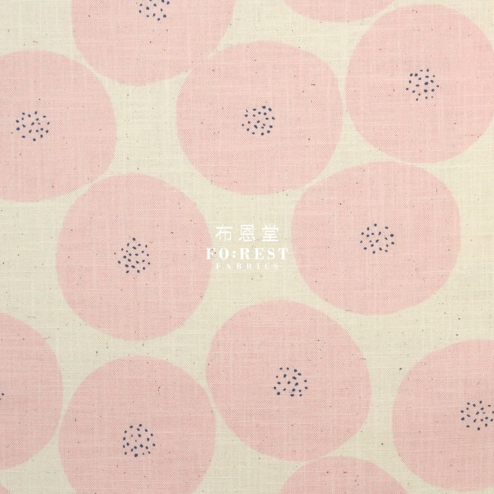 Muddy works - Canvas - Anpan bread fabric Pink - FO:REST Fabric 布恩堂Liberty fabrictana lawnjapanese fabricykk zipper