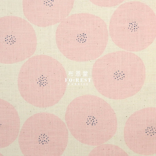 Muddy works - Canvas - Anpan bread fabric Pink - FO:REST Fabric 布恩堂Liberty fabrictana lawnjapanese fabricykk zipper