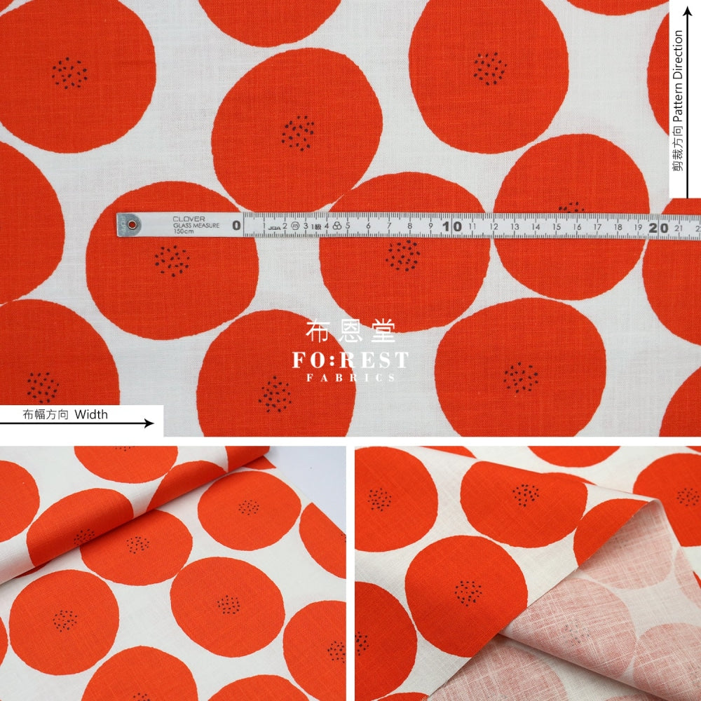 Muddy Works - Canvas Anpan Bread Fabric Red