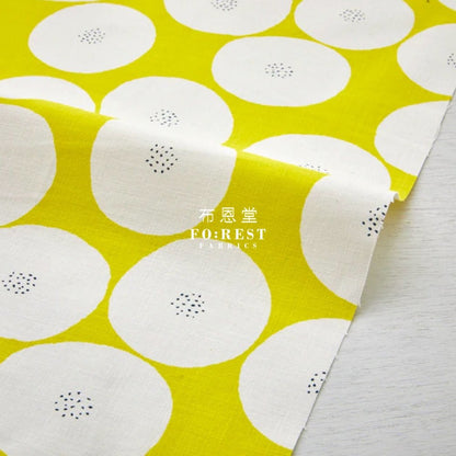 Muddy works - Canvas - Anpan bread fabric Yellow - FO:REST Fabric 布恩堂Liberty fabrictana lawnjapanese fabricykk zipper