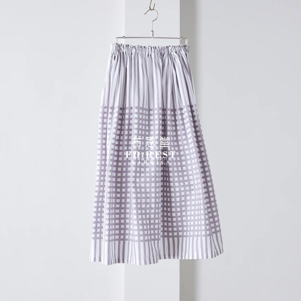 Muddy Works - Canvas Check & Border Fabric Gray