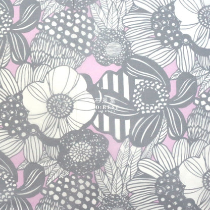 Nylon Waterproof - Art flower fabric LT. PURPLE 薄防水 - FO:REST Fabric 布恩堂Liberty fabrictana lawnjapanese fabricykk zipper