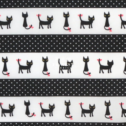 Nylon Waterproof - Cats dot薄防水Black - FO:REST Fabric 布恩堂Liberty fabrictana lawnjapanese fabricykk zipper