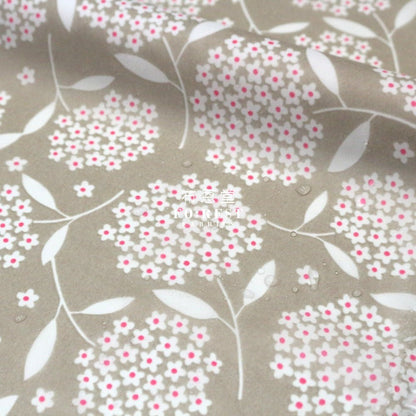 Nylon Waterproof - Flower 薄防水Gray - FO:REST Fabric 布恩堂Liberty fabrictana lawnjapanese fabricykk zipper