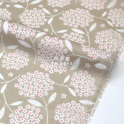 Nylon Waterproof - Flower 薄防水Gray - FO:REST Fabric 布恩堂Liberty fabrictana lawnjapanese fabricykk zipper