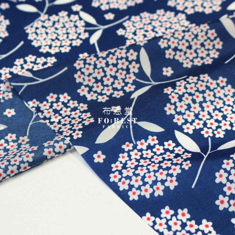 Nylon Waterproof - Flower 薄防水Navy - FO:REST Fabric 布恩堂Liberty fabrictana lawnjapanese fabricykk zipper
