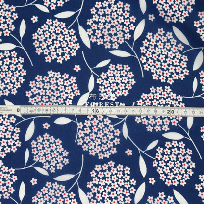 Nylon Waterproof - Flower 薄防水Navy - FO:REST Fabric 布恩堂Liberty fabrictana lawnjapanese fabricykk zipper