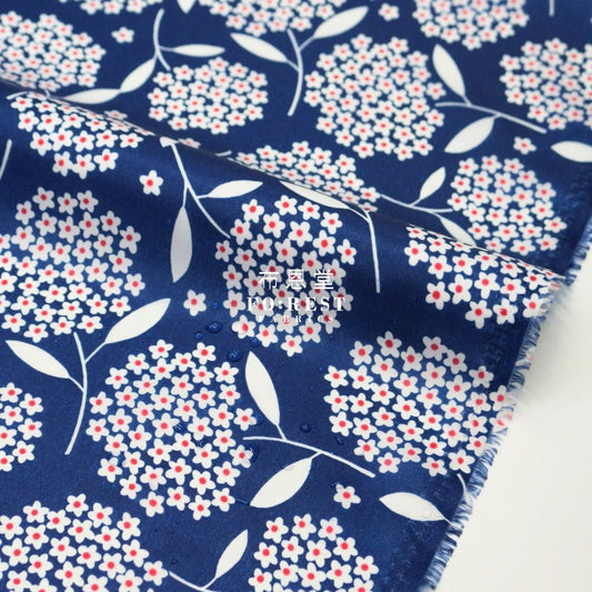 Nylon Waterproof - Flower 薄防水Navy - FO:REST Fabric 布恩堂Liberty fabrictana lawnjapanese fabricykk zipper