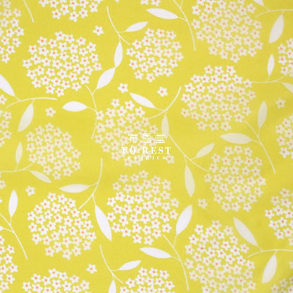 Nylon Waterproof - Flower 薄防水Yellow - FO:REST Fabric 布恩堂Liberty fabrictana lawnjapanese fabricykk zipper
