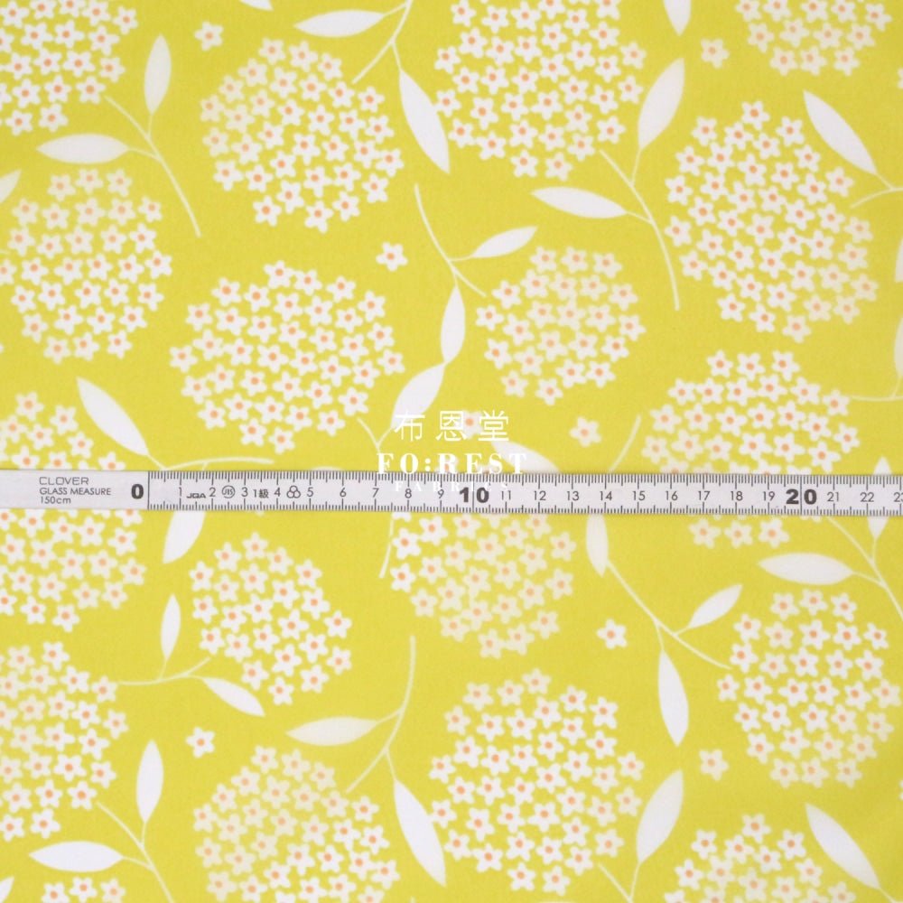 Nylon Waterproof - Flower 薄防水Yellow - FO:REST Fabric 布恩堂Liberty fabrictana lawnjapanese fabricykk zipper