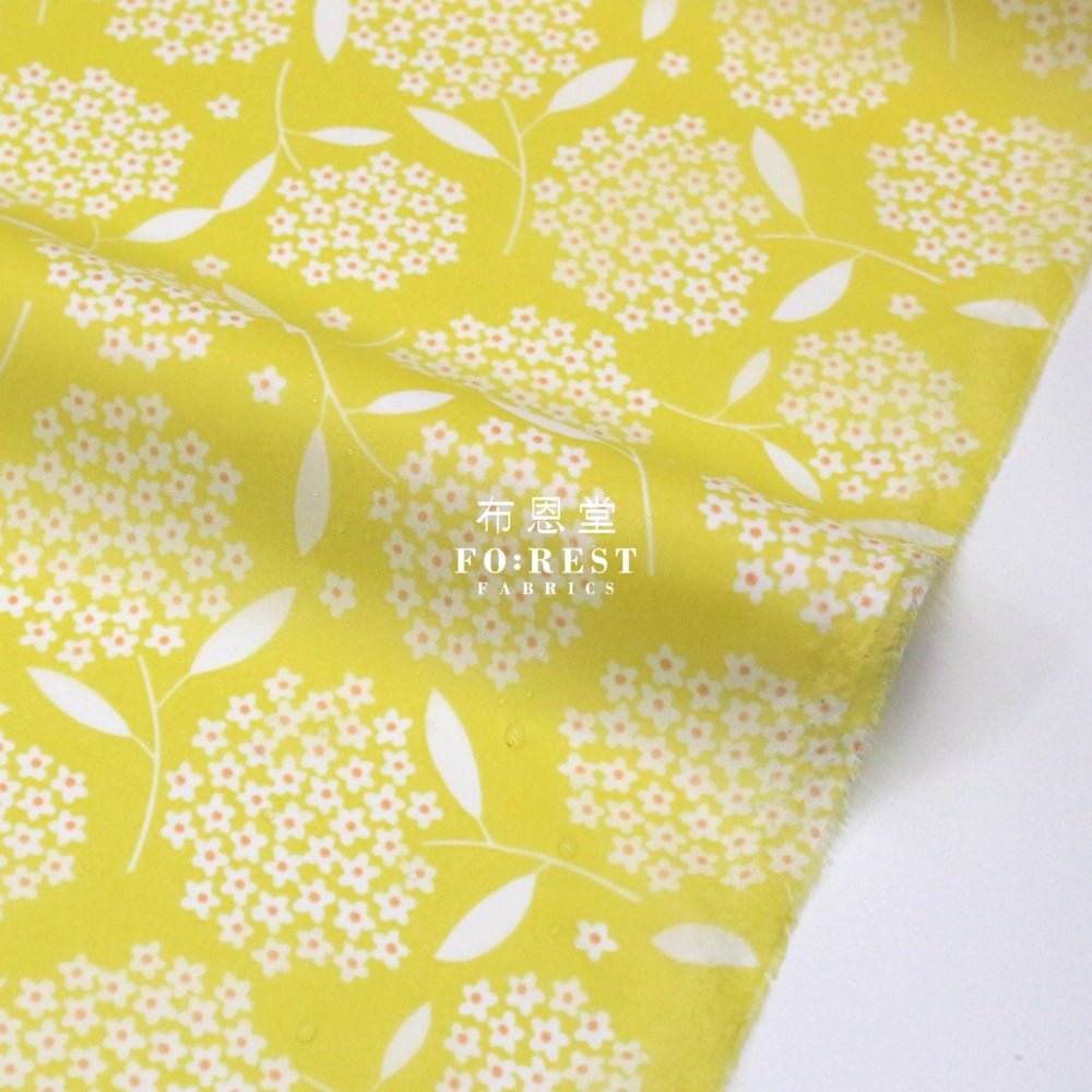 Nylon Waterproof - Flower 薄防水Yellow - FO:REST Fabric 布恩堂Liberty fabrictana lawnjapanese fabricykk zipper