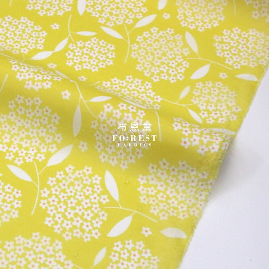 Nylon Waterproof - Flower 薄防水Yellow - FO:REST Fabric 布恩堂Liberty fabrictana lawnjapanese fabricykk zipper