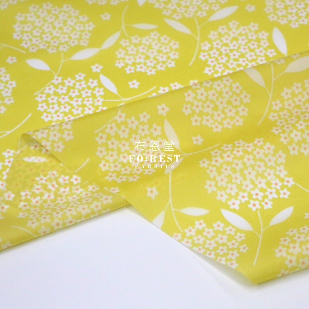 Nylon Waterproof - Flower 薄防水Yellow - FO:REST Fabric 布恩堂Liberty fabrictana lawnjapanese fabricykk zipper