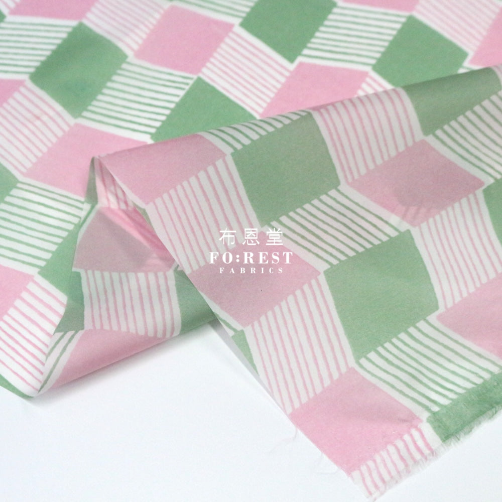 Nylon Waterproof - Geometry Pink