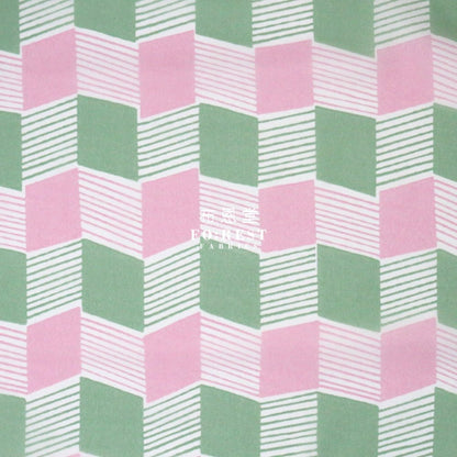 Nylon Waterproof - Geometry 薄防水Pink - FO:REST Fabric 布恩堂Liberty fabrictana lawnjapanese fabricykk zipper
