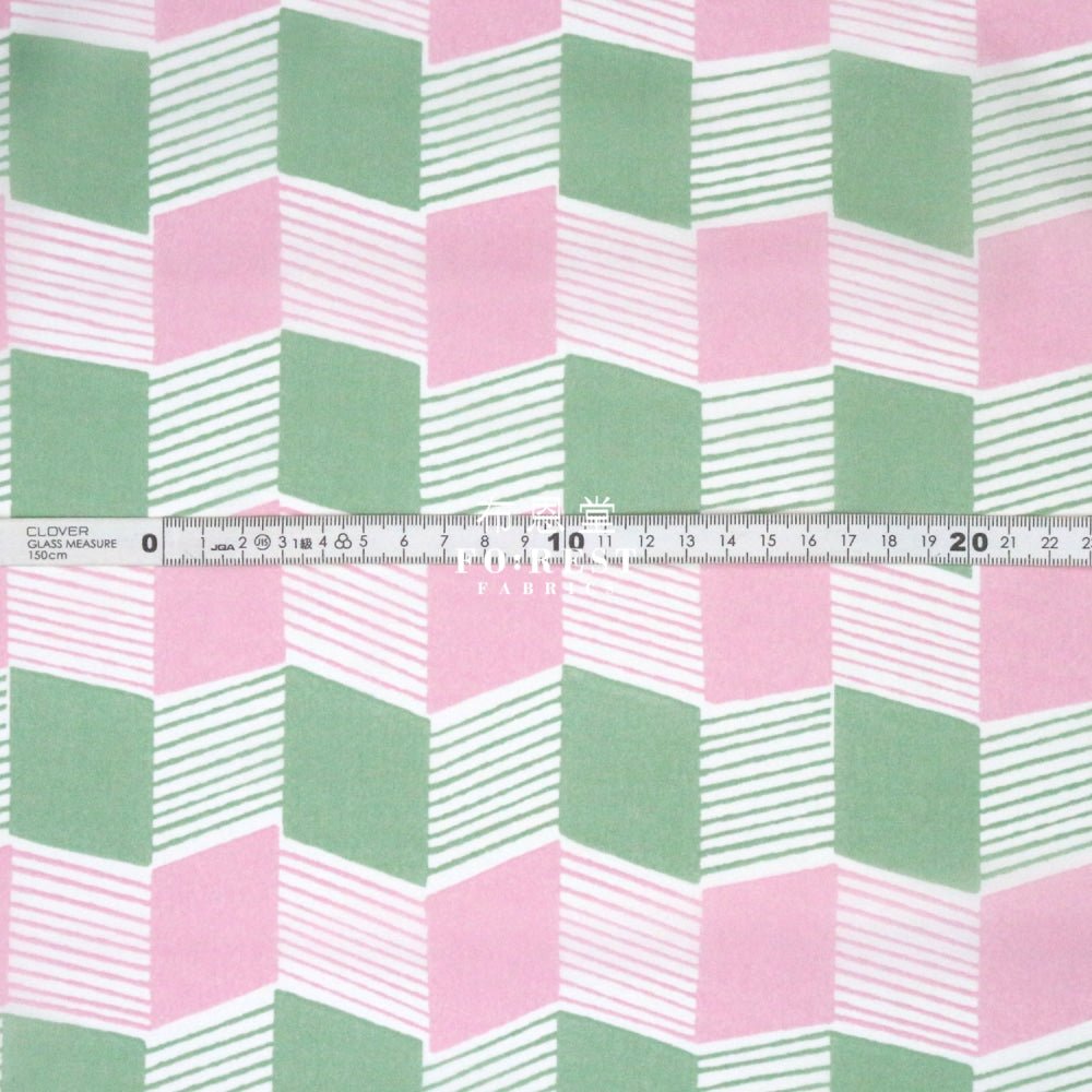Nylon Waterproof - Geometry 薄防水Pink - FO:REST Fabric 布恩堂Liberty fabrictana lawnjapanese fabricykk zipper