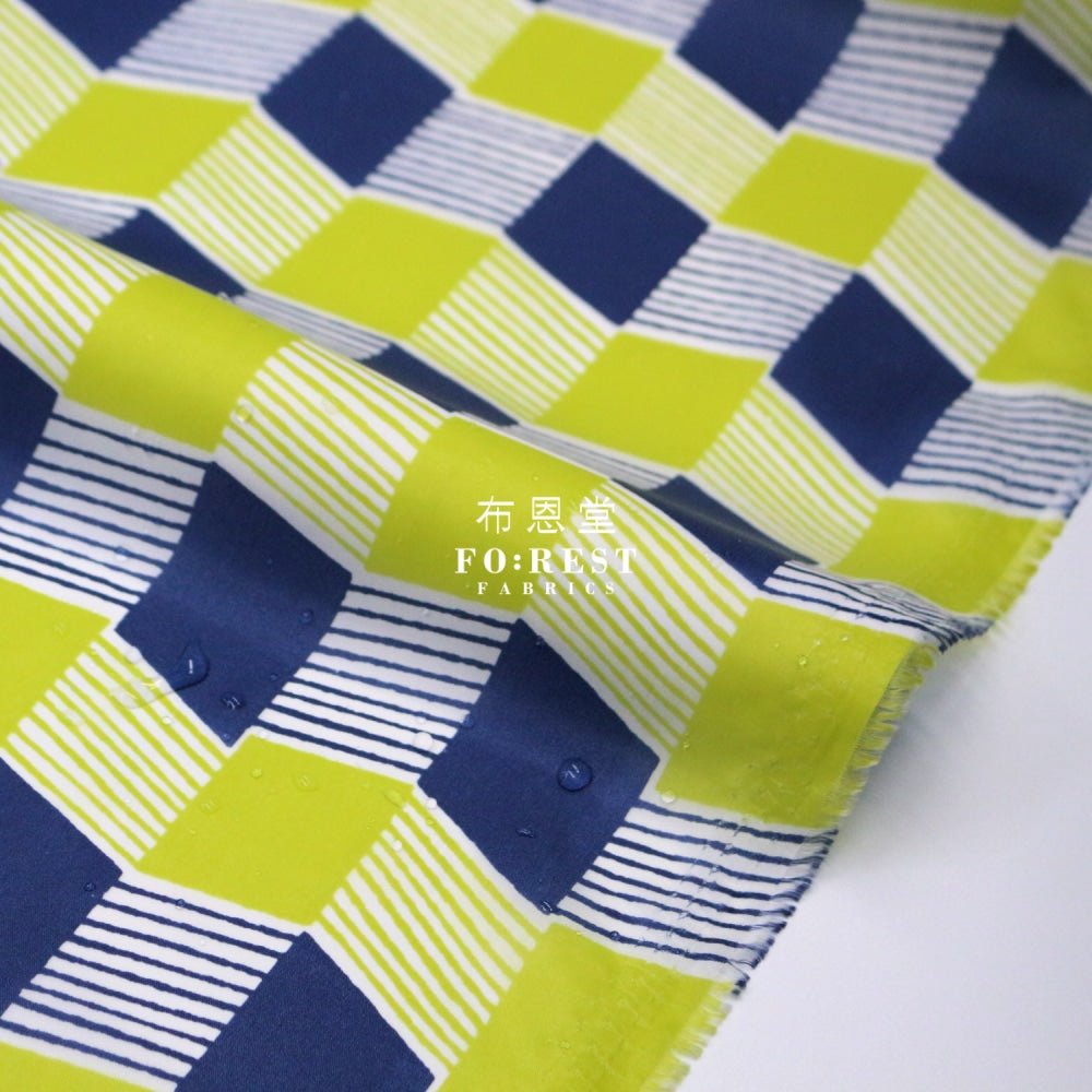 Nylon Waterproof - Geometry 薄防水Yellow - FO:REST Fabric 布恩堂Liberty fabrictana lawnjapanese fabricykk zipper