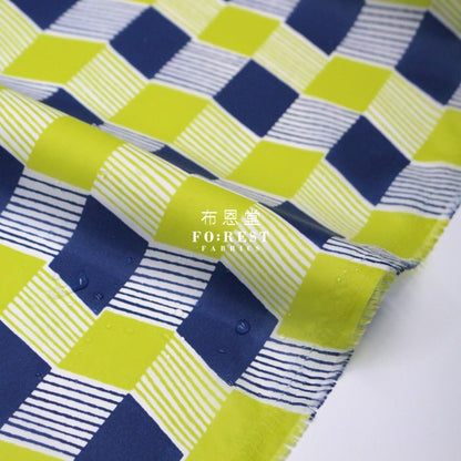 Nylon Waterproof - Geometry 薄防水Yellow - FO:REST Fabric 布恩堂Liberty fabrictana lawnjapanese fabricykk zipper