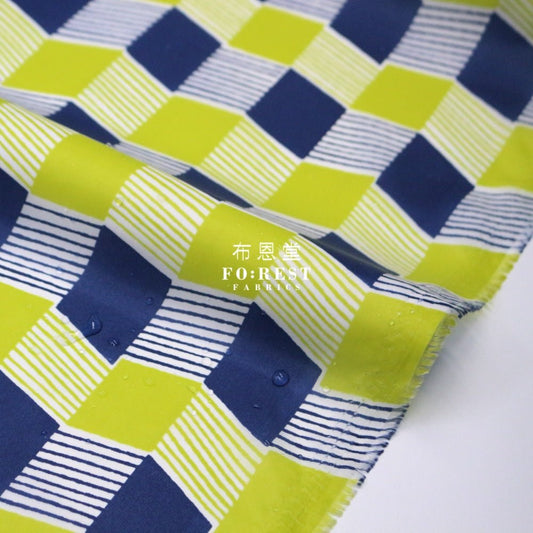 Nylon Waterproof - Geometry 薄防水Yellow - FO:REST Fabric 布恩堂Liberty fabrictana lawnjapanese fabricykk zipper