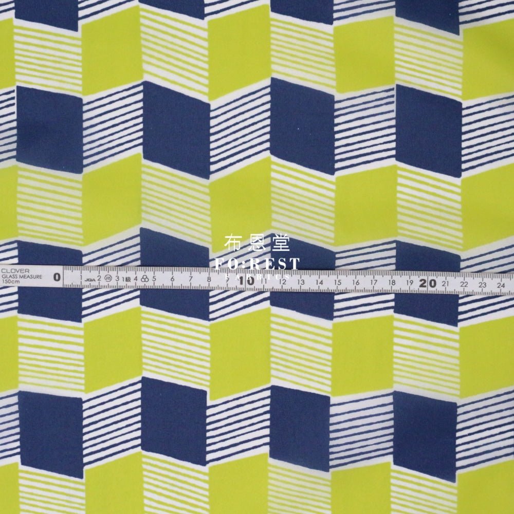 Nylon Waterproof - Geometry 薄防水Yellow - FO:REST Fabric 布恩堂Liberty fabrictana lawnjapanese fabricykk zipper