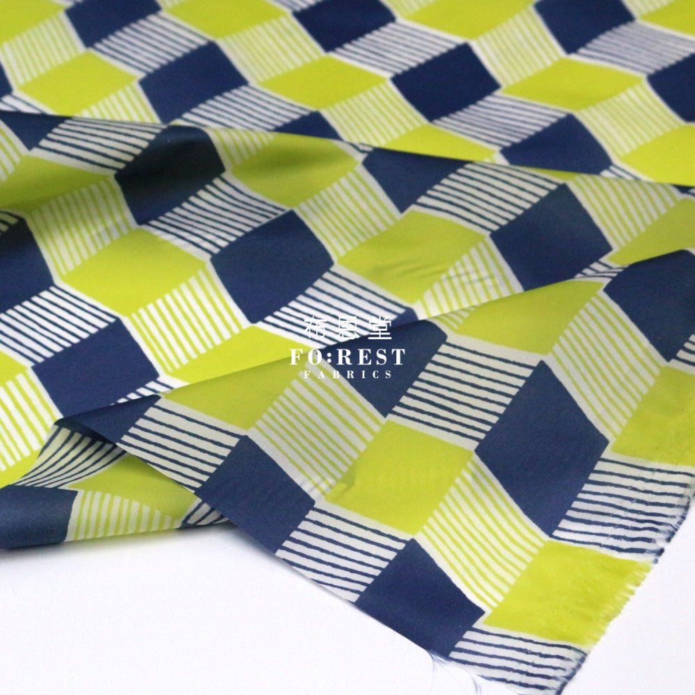 Nylon Waterproof - Geometry 薄防水Yellow - FO:REST Fabric 布恩堂Liberty fabrictana lawnjapanese fabricykk zipper