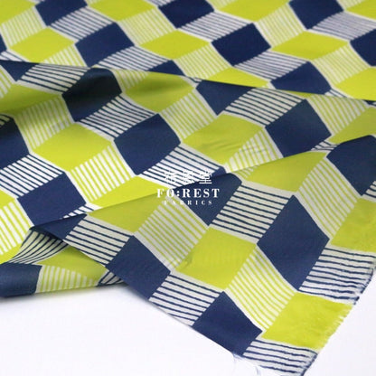 Nylon Waterproof - Geometry 薄防水Yellow - FO:REST Fabric 布恩堂Liberty fabrictana lawnjapanese fabricykk zipper
