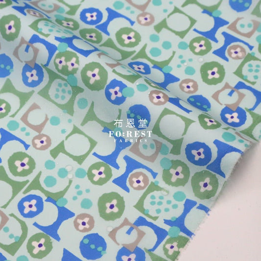 Nylon Waterproof - Retro 薄防水Blue - FO:REST Fabric 布恩堂Liberty fabrictana lawnjapanese fabricykk zipper